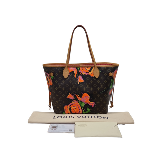 Louis Vuitton Neverfull MM Ltd Edition Stephen Sprouse Roses