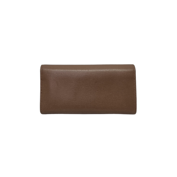 Gucci GG Interlocking Leather Long Wallet (Brown)