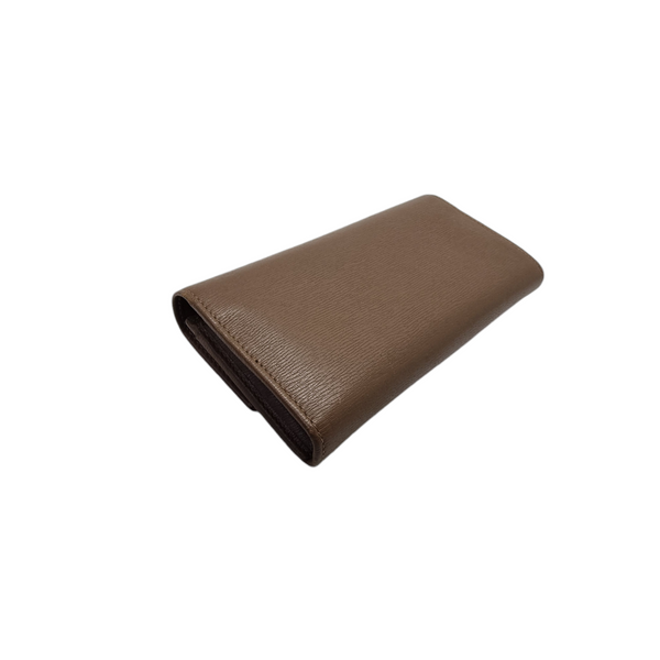 Gucci GG Interlocking Leather Long Wallet (Brown)