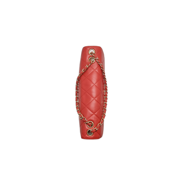 Chanel Golden Class  Flap Bag Leather Ghw (Red)