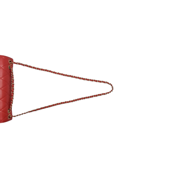 Chanel Golden Class  Flap Bag Leather Ghw (Red)