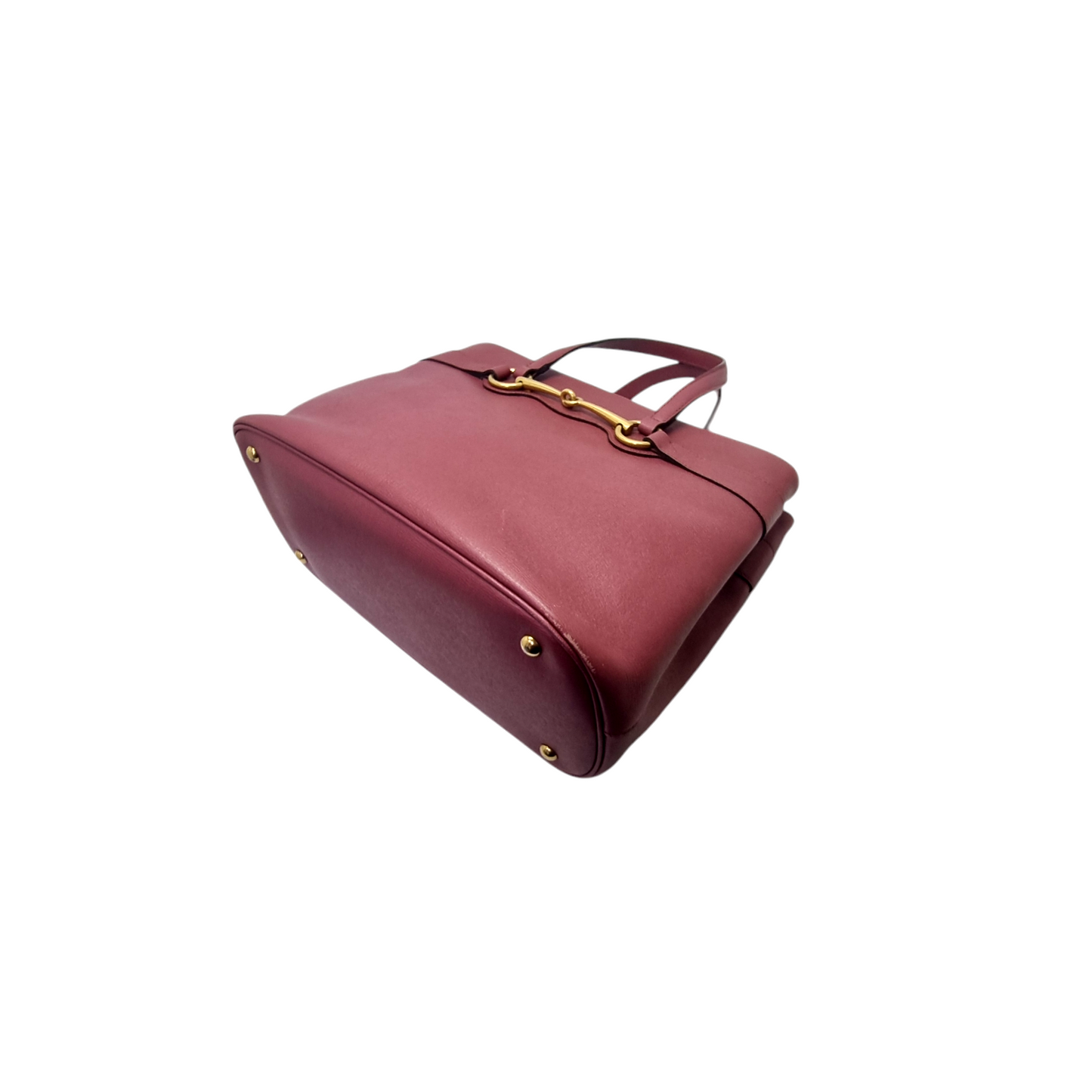Gucci HorseBit 2 Way Safiano Leather Tote Bag Ghw (Bordeaux)