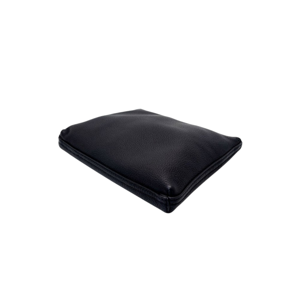 Gucci Print Leather Pouch Ghw (Black)