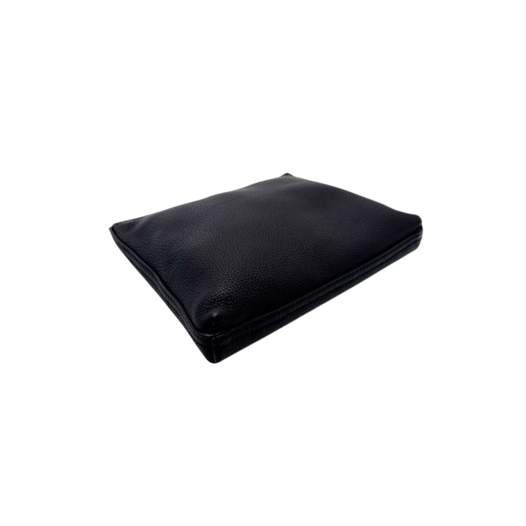 Gucci Print Leather Pouch Ghw (Black)
