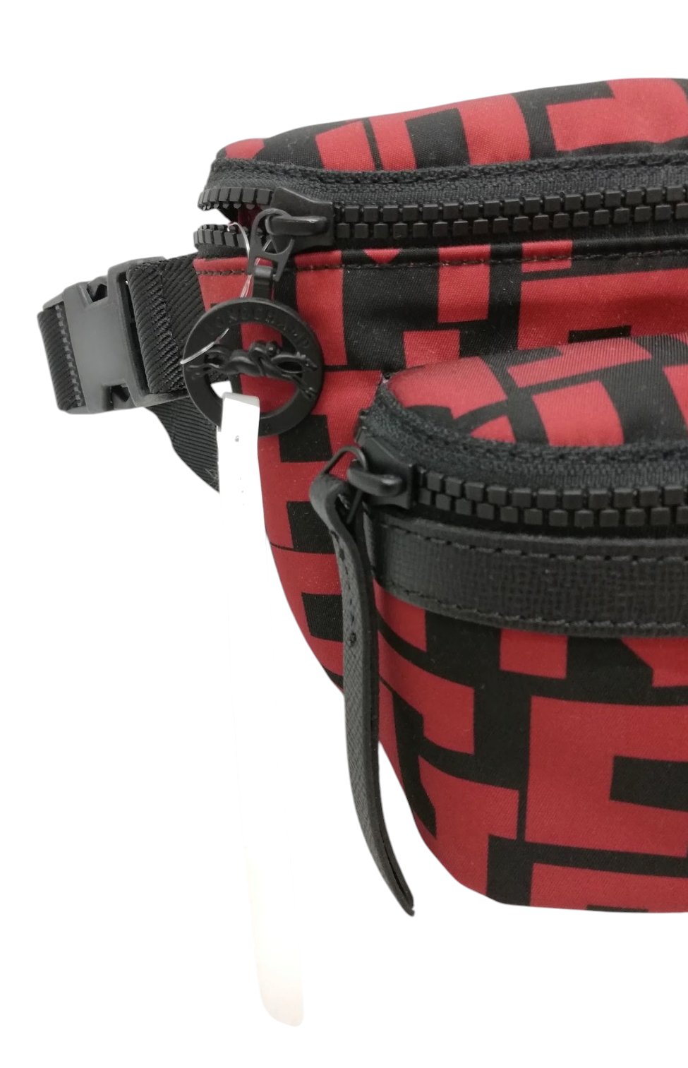 Longchamp Bumbag LPG Canvas Cowhide Leather (Red/Black)