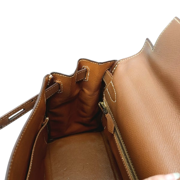 Hermes Kelly 28 Vintage Courchevel Leather Ghw (Gold Camel)