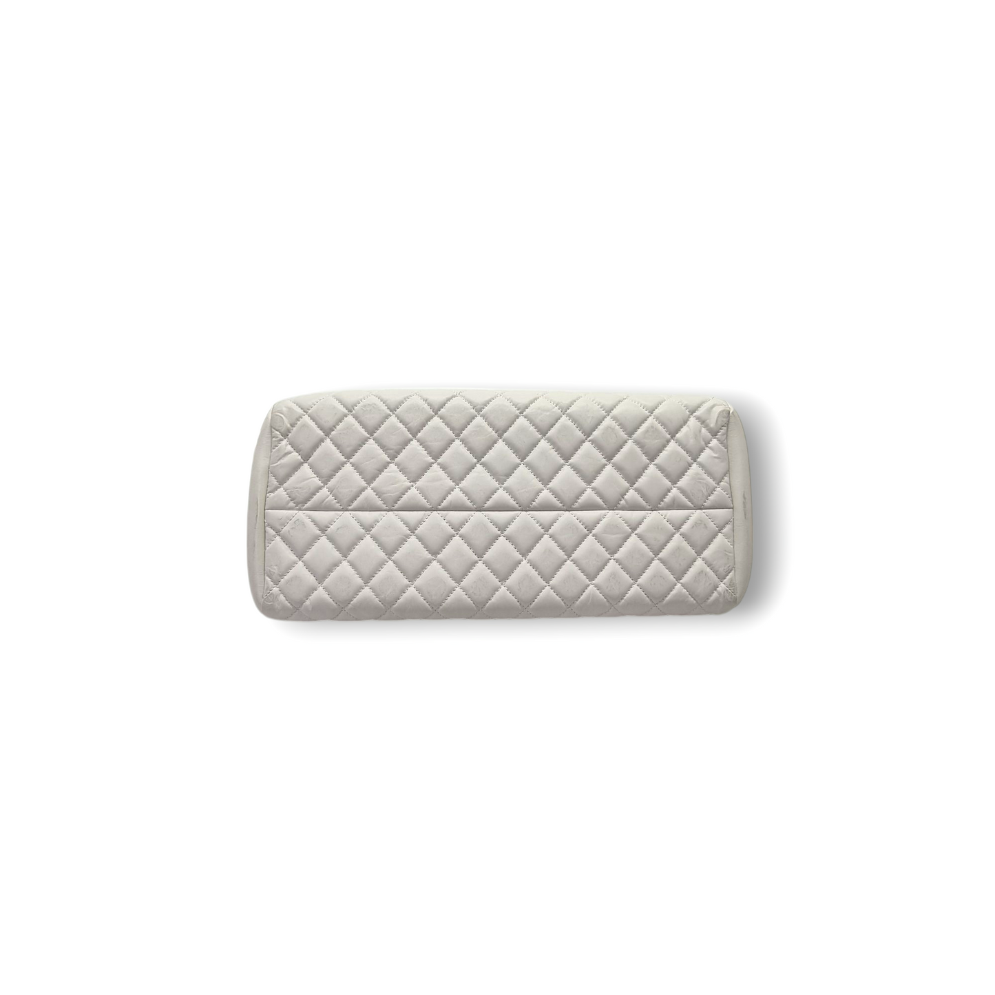 Chanel Mademoiselle Medium Bowling Calf Leather Bag Ghw (White)