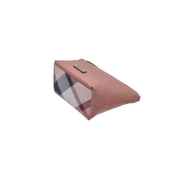 Blue Label Polyester Crestbridge Check Sling Bag Ghw (Pink)