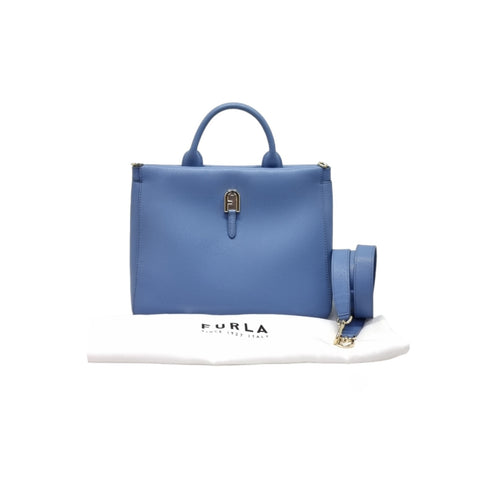 Furla Palazzo Leather Tote Bag Ghw (Blue)