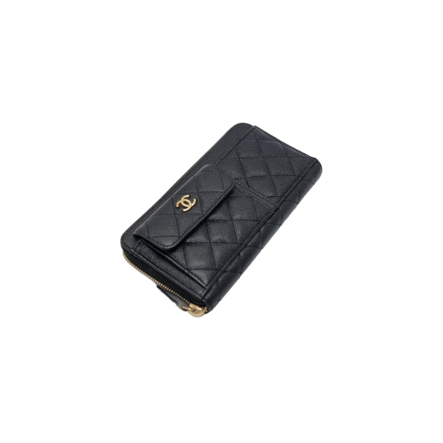 Chanel Zippy Wallet 2020 Cruise Caviar Ghw (Black)