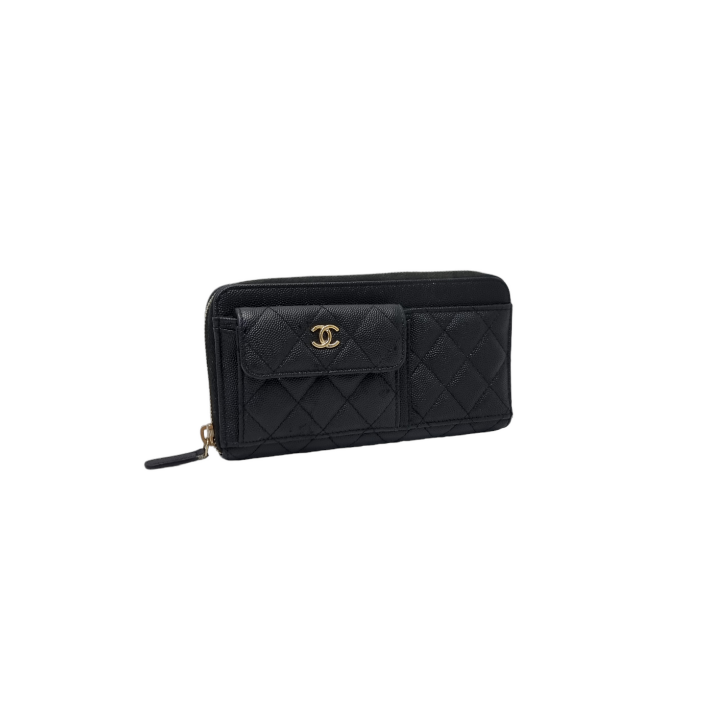 Chanel Zippy Wallet 2020 Cruise Caviar Ghw (Black)