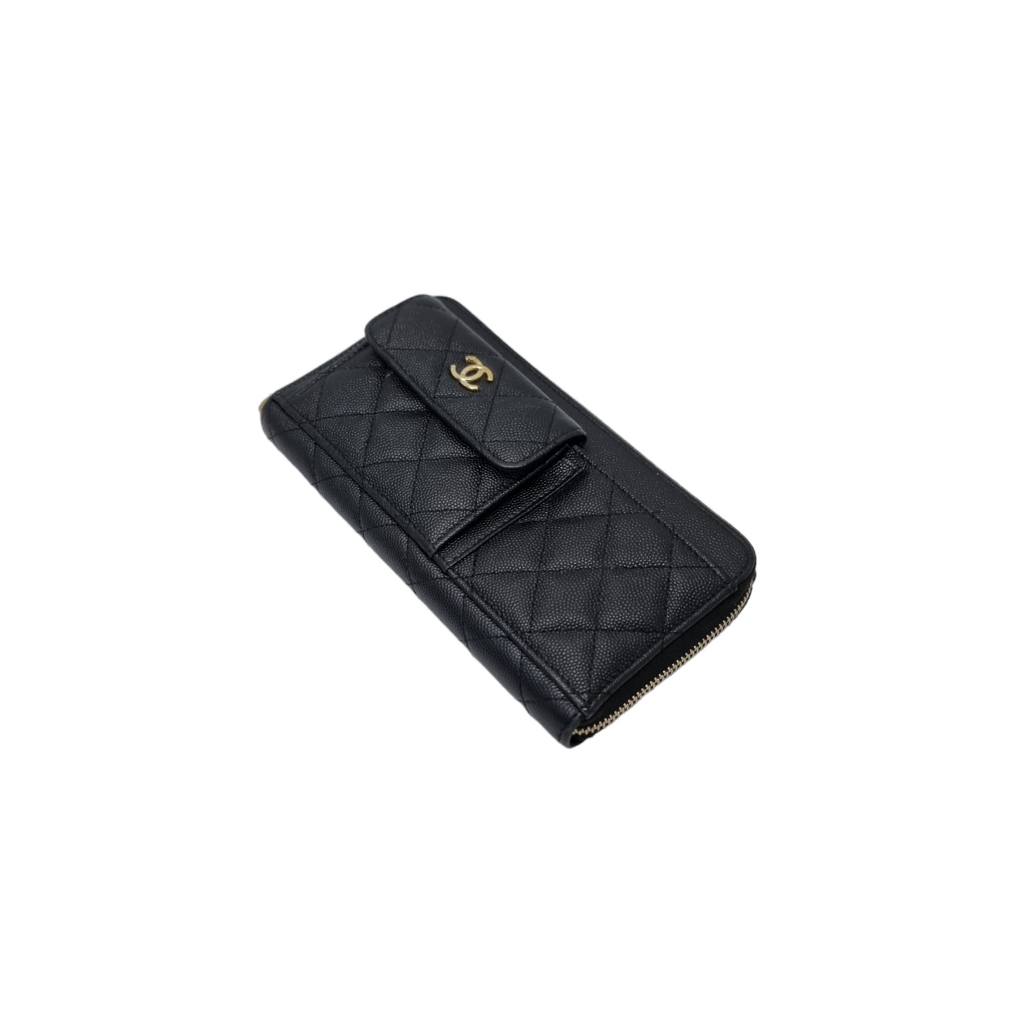 Chanel Zippy Wallet 2020 Cruise Caviar Ghw (Black)