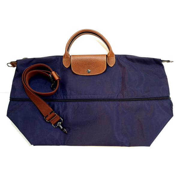 Longchamp LePliage Nylon Travel Bag Expandable (Bilberry)