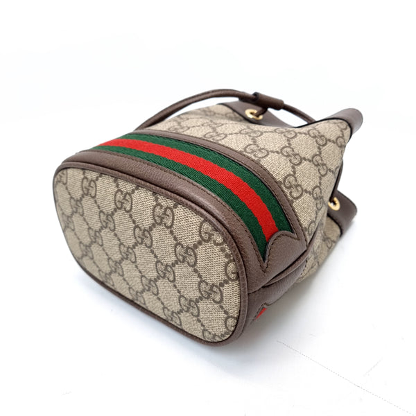 Gucci Ophidia GG Mini Bucket Bag Ghw (Ebony/Brown)