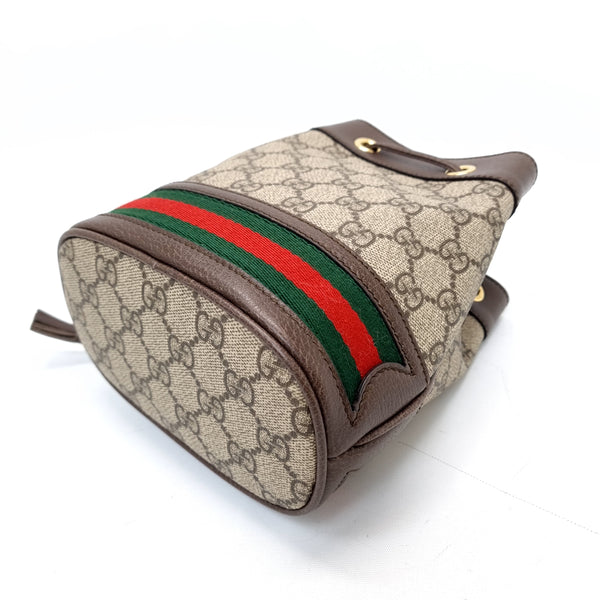 Gucci Ophidia GG Mini Bucket Bag Ghw (Ebony/Brown)