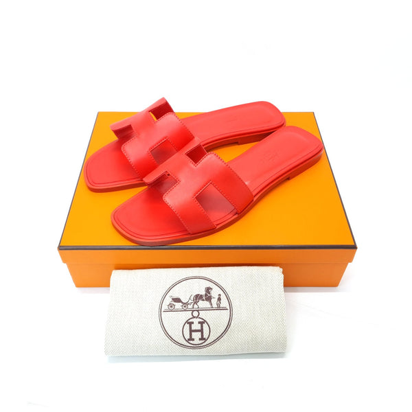 Hermes Oran Sandals (Rouge Bali)