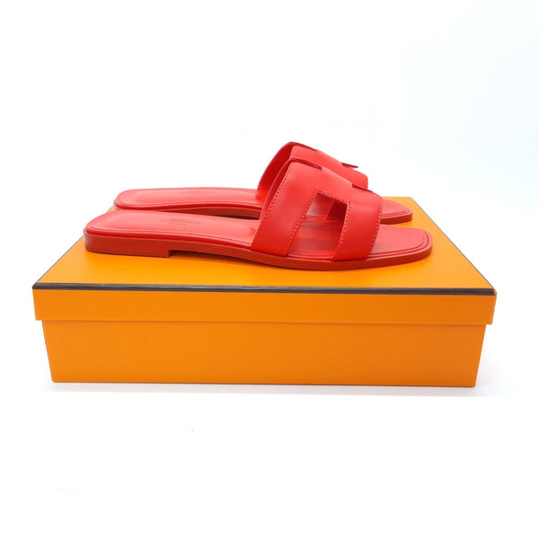 Hermes Oran Sandals (Rouge Bali)