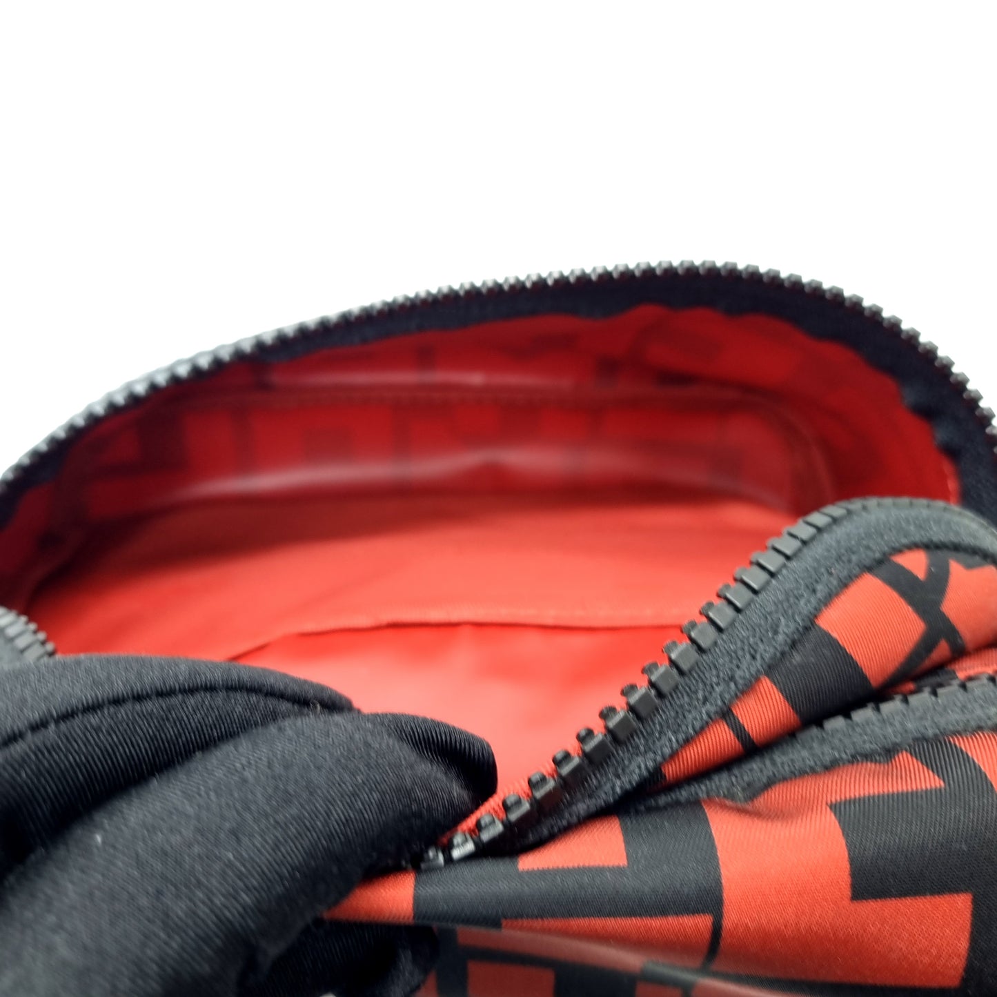 Longchamp Bumbag LPG Canvas Cowhide Leather (Red/Black)