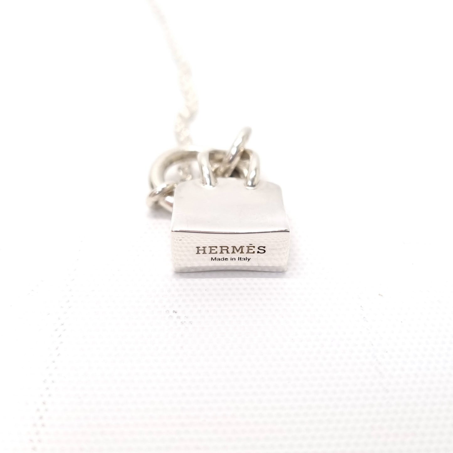 Hermes Amulettes Birkin Pendant With Necklace Silver 925/100