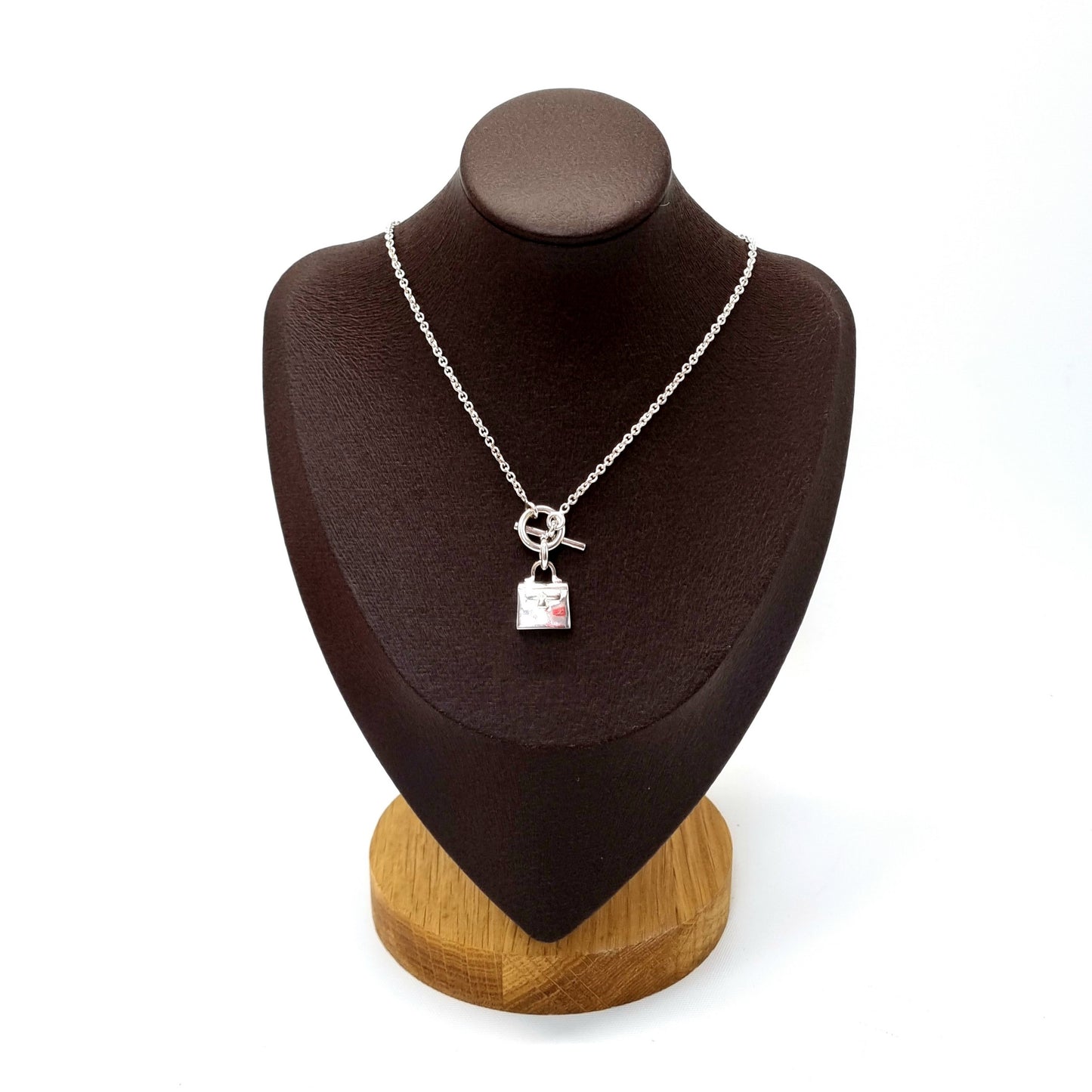 Hermes Amulettes Kelly Pendant With Necklace Silver 925/100