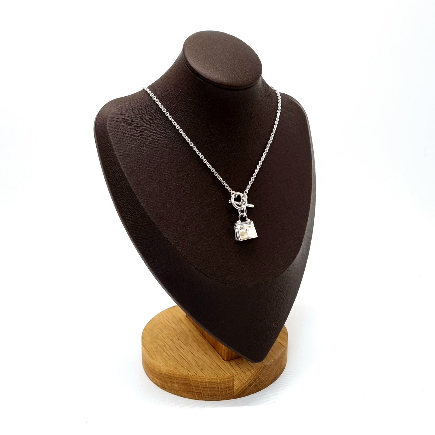 Hermes Amulettes Kelly Pendant With Necklace Silver 925/100