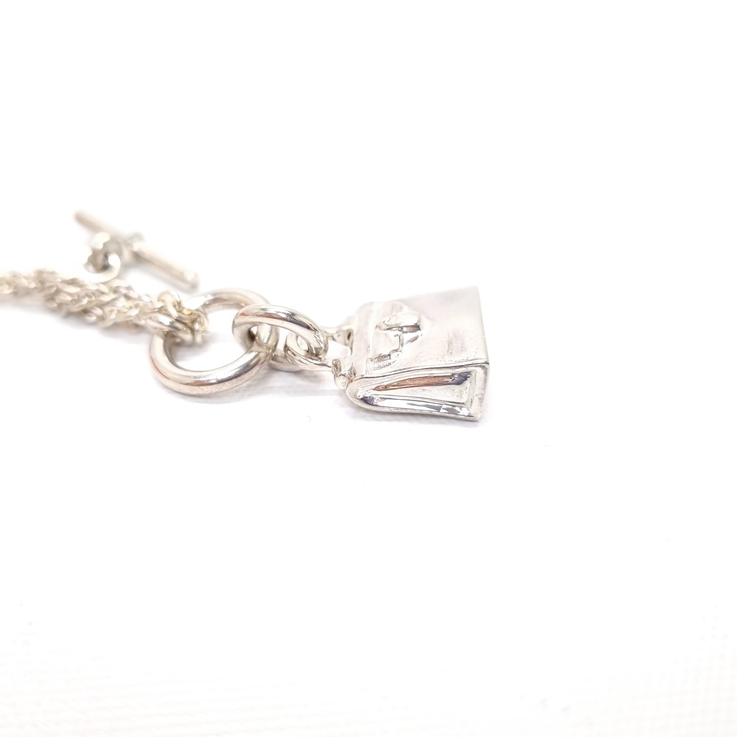 Hermes Amulettes Kelly Pendant With Necklace Silver 925/100