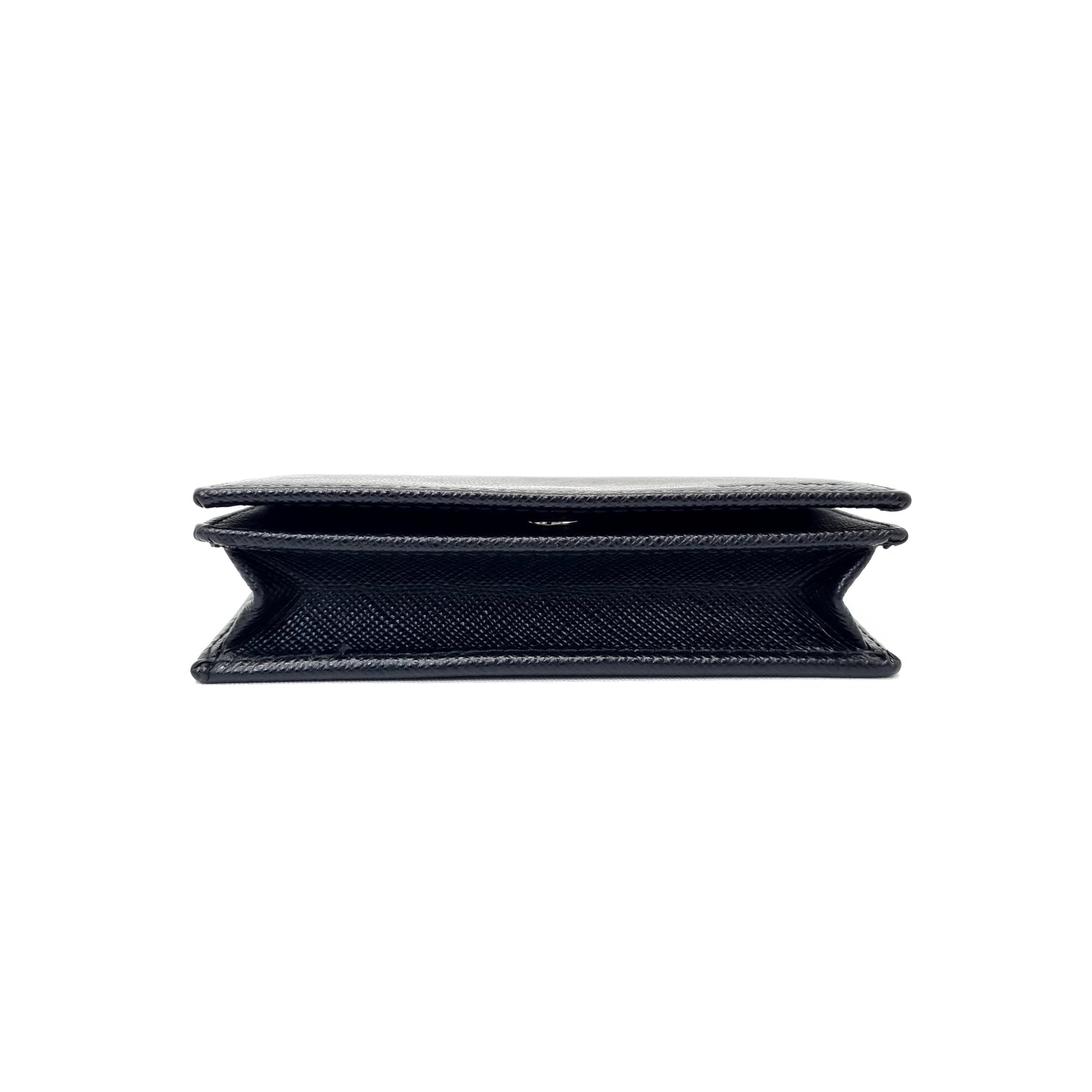 Prada 2MC122 Card Organiser Flap Saffiano (Black)