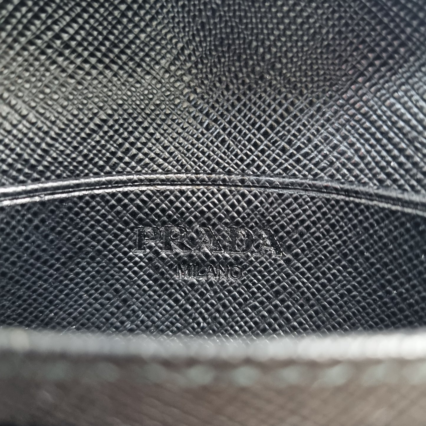 Prada 2MC122 Card Organiser Flap Saffiano (Black)