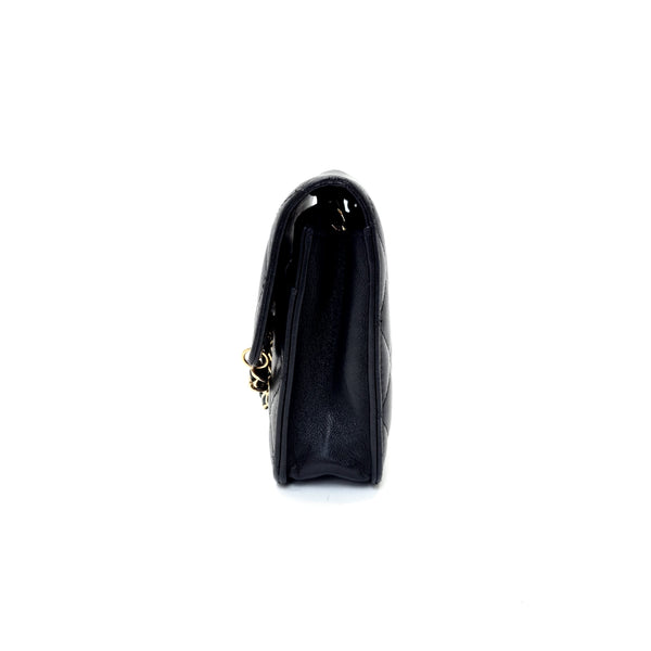 Chanel WOC CC Charm Lambskin Ghw (Black)