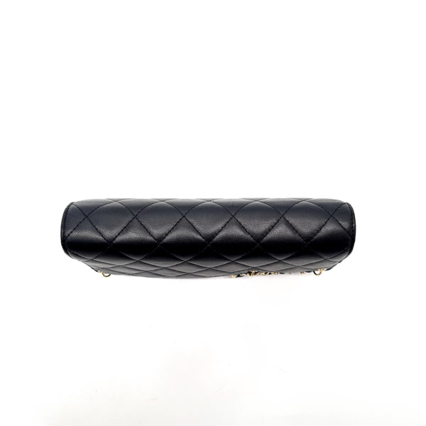 Chanel WOC CC Charm Lambskin Ghw (Black)