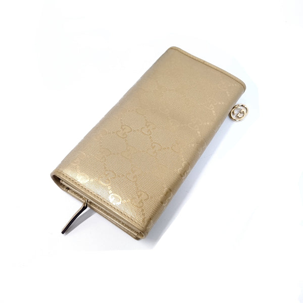 Gucci GG Imprime Canvas Wallet On Chain Ghw (Metallic Gold)