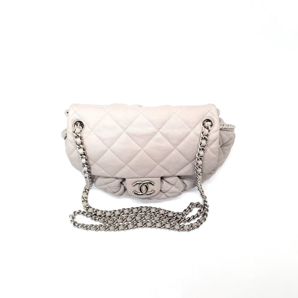 Chanel Classic Chain Around Flap Crossbody Calfskin Shw (Beige)