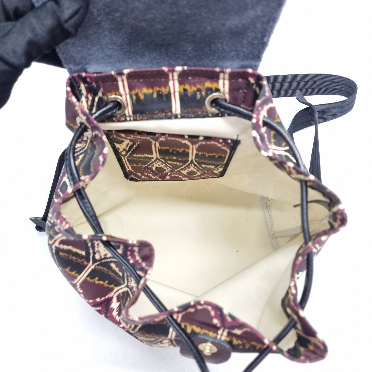 Longchamp Lepliage Ikat Backpack Nylon Ghw (Burgundy)