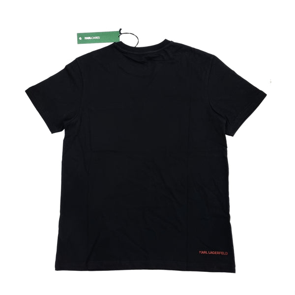 Karl Lagerfeld Karl Logo Tape Pocket T-Shirt 100% Organic Cotton (Black)