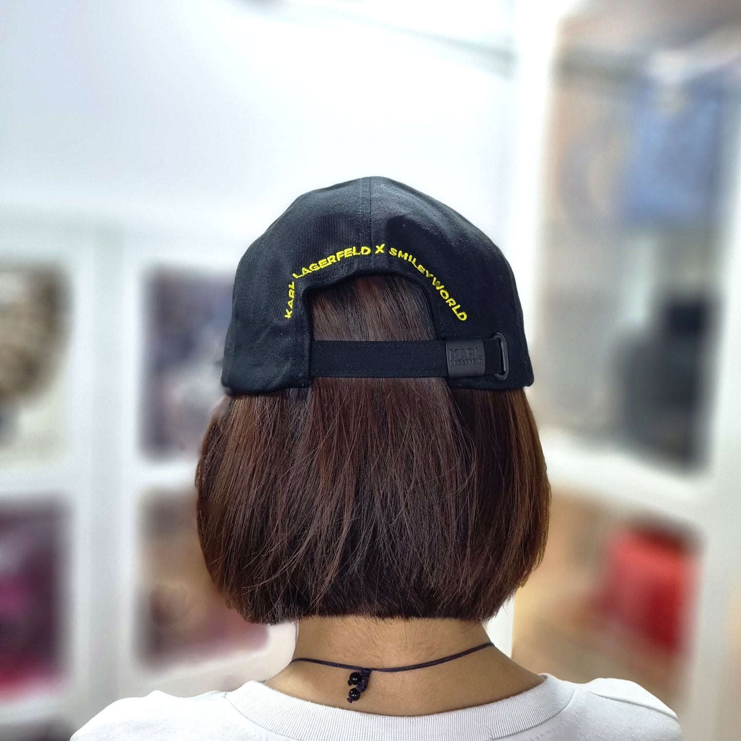 Karl Lagerfeld X Smiley World Cap 100% Organic Cotton (Black/Yellow)