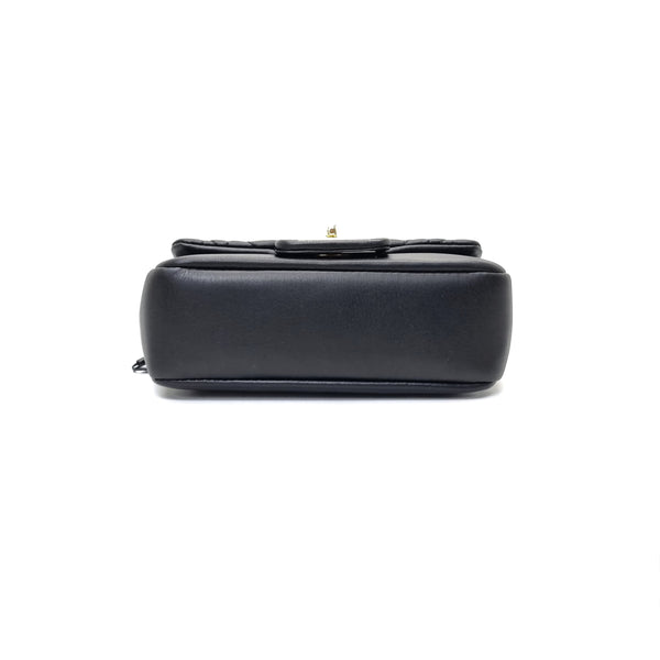 Karl Lagerfeld Agyness Faux Leather Crossbody Bag Shw (Black)