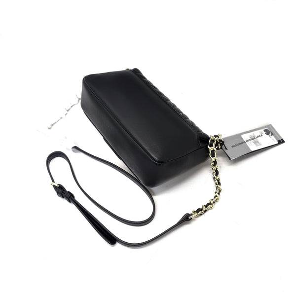 Karl Lagerfeld Agyness Faux Leather Crossbody Bag Shw (Black)