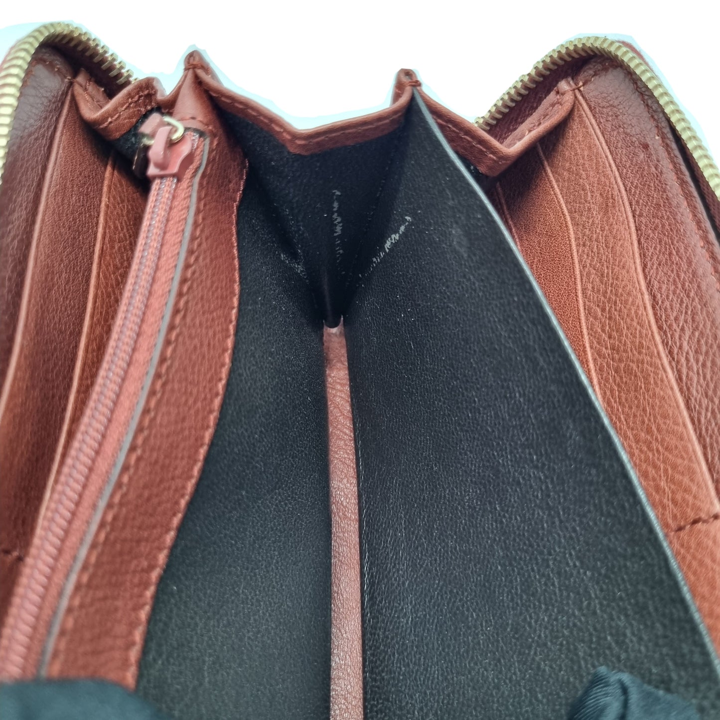 Gucci Zip Around Tassle Leather Wallet Ghw (Brown)