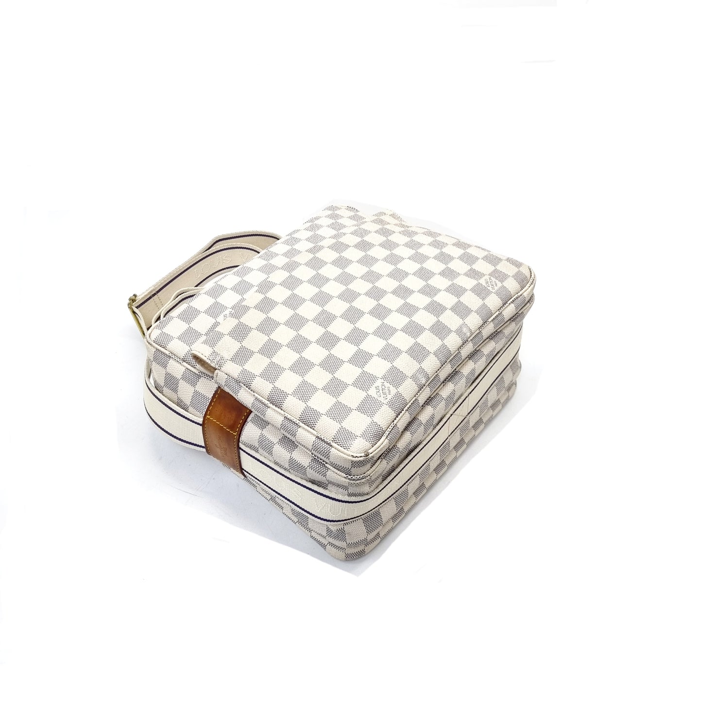 Louis Vuitton Naviglio Messenger Bag Damier Azur Ghw