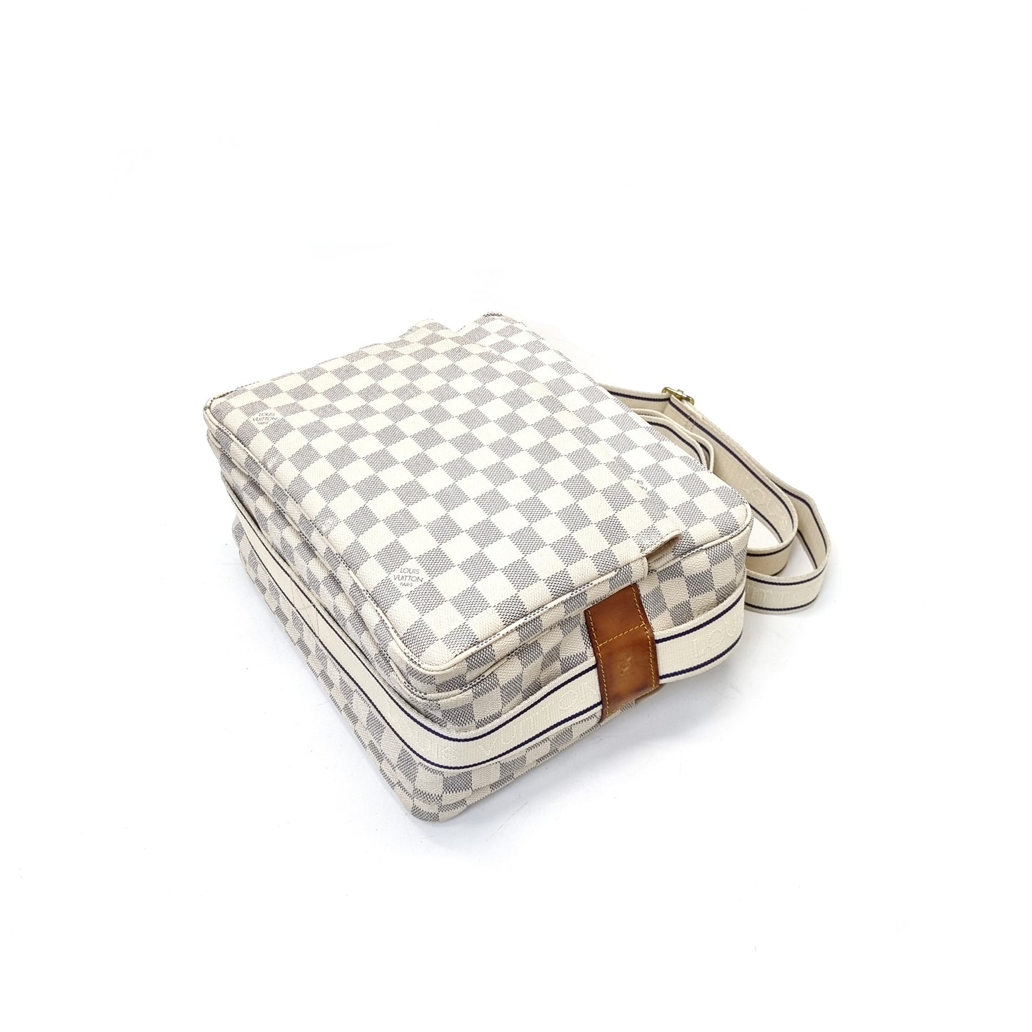 Louis Vuitton Naviglio Messenger Bag Damier Azur Ghw