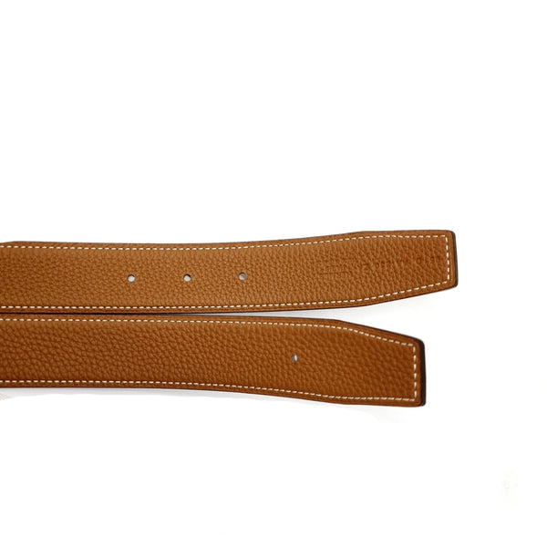 Hermes Constance Reversible Leather Belt Palladium Plated Hw (Black/Brown)