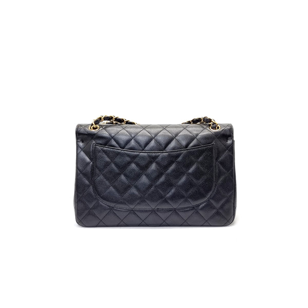 Chanel Classic Jumbo Double Flap Caviar Ghw (Black)