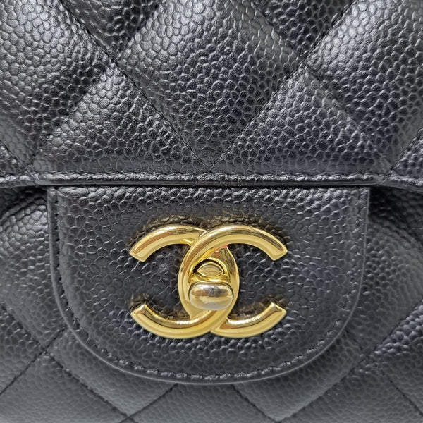 Chanel Classic Jumbo Double Flap Caviar Ghw (Black)