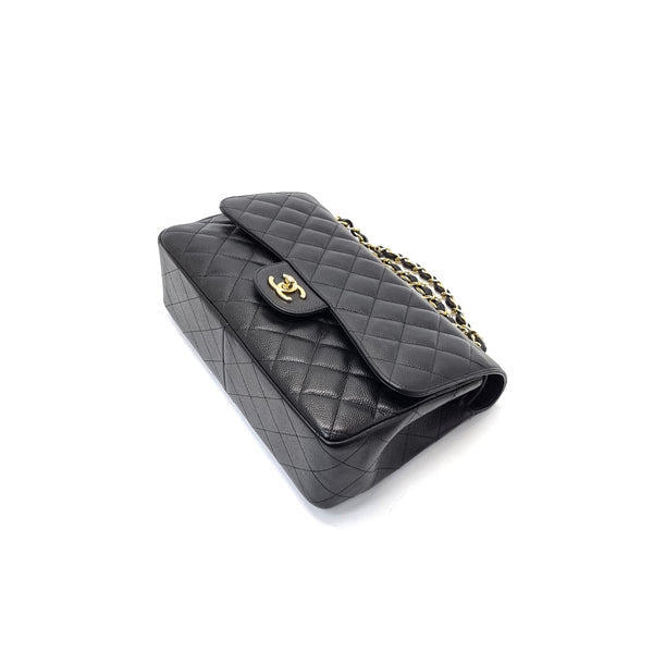 Chanel Classic Jumbo Double Flap Caviar Ghw (Black)