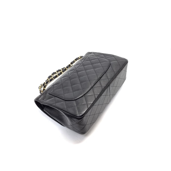 Chanel Classic Jumbo Double Flap Caviar Ghw (Black)