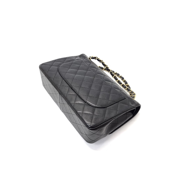 Chanel Classic Jumbo Double Flap Caviar Ghw (Black)