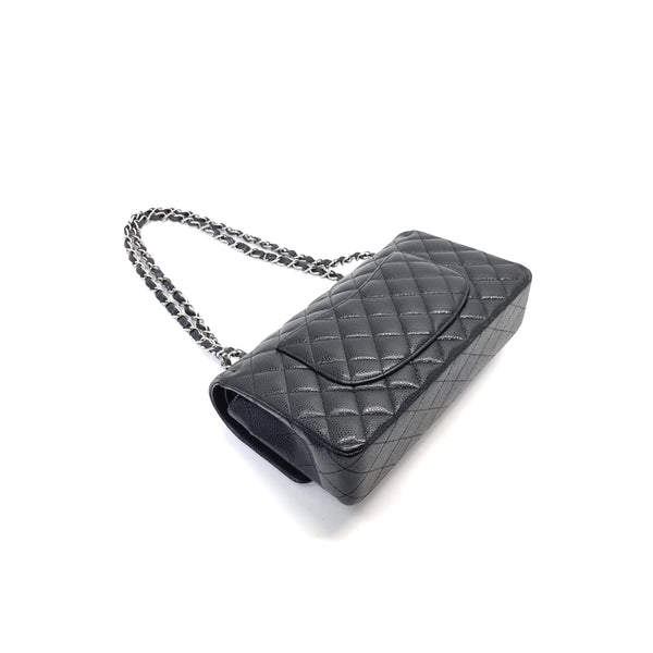 Chanel Classic Medium Double Flap Caviar Shw (Black)