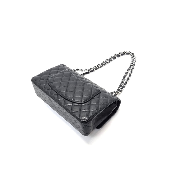 Chanel Classic Medium Double Flap Caviar Shw (Black)