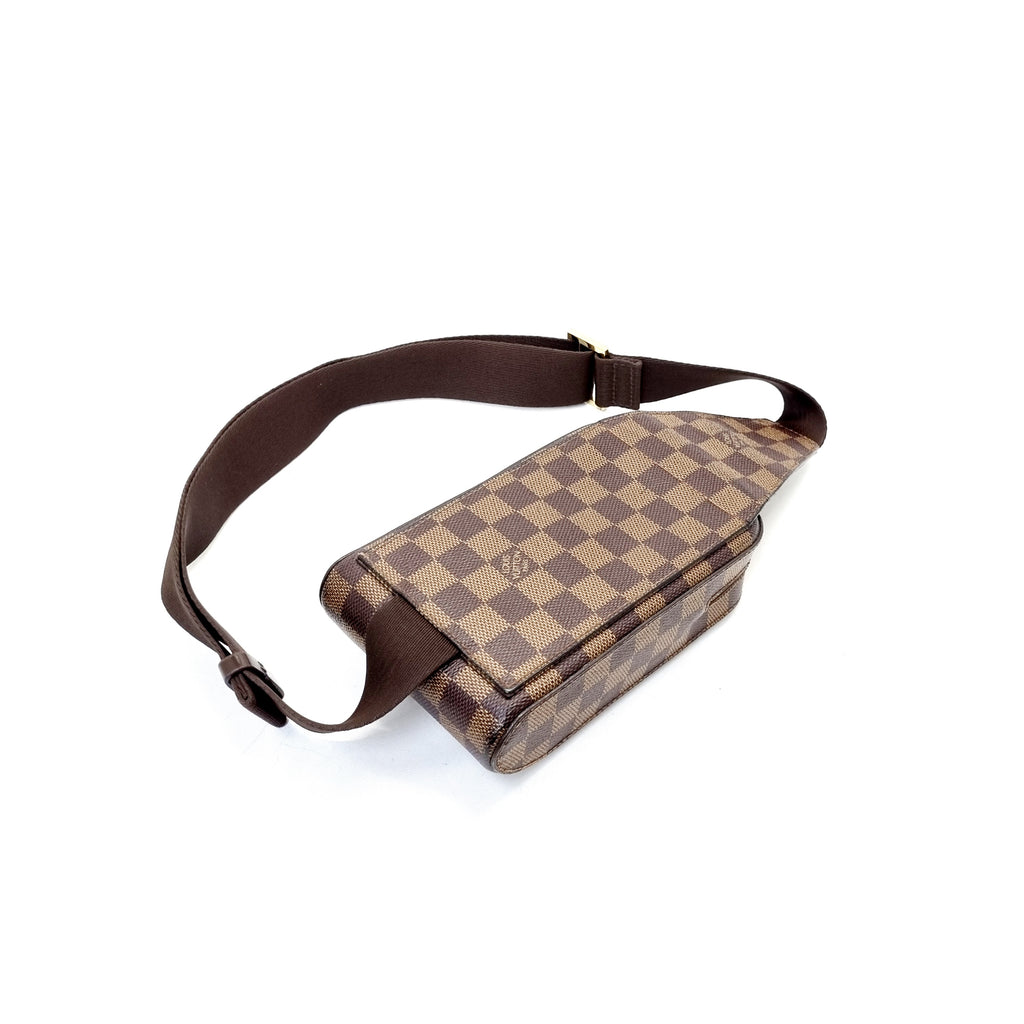 Louis Vuitton, Bags, Auth Louis Vuitton Geronimo Damier Belt Bag Sling  Bag Fanny Pack Brn Checker