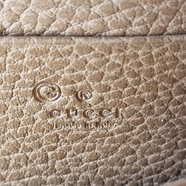 Gucci GG Interlocking Leather Wallet On Chain Ghw (Brown)